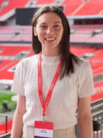 Image of Harriet stood in Wembley stadium
