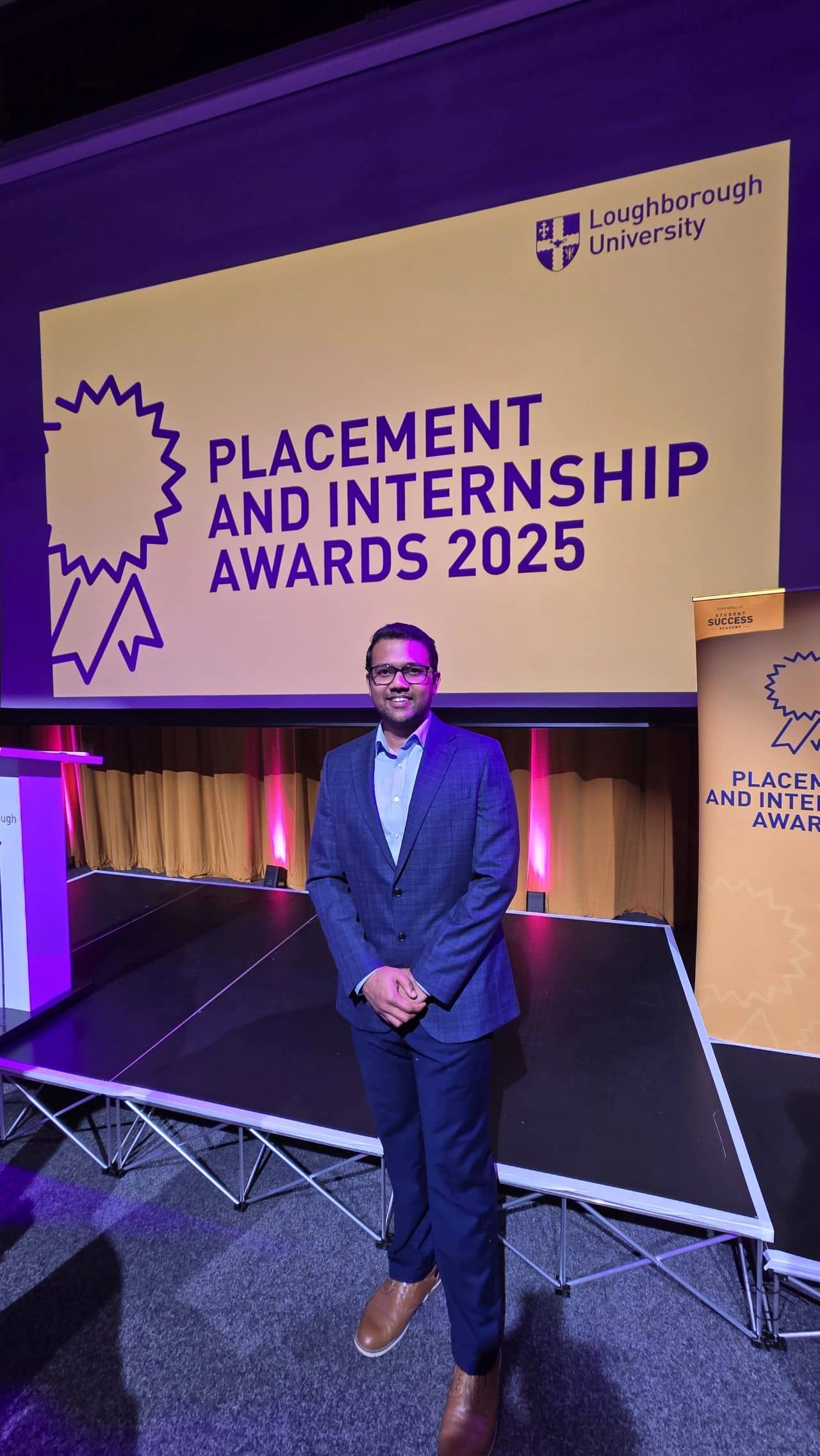 Shanila at the Placement and Internships Award Ceremony