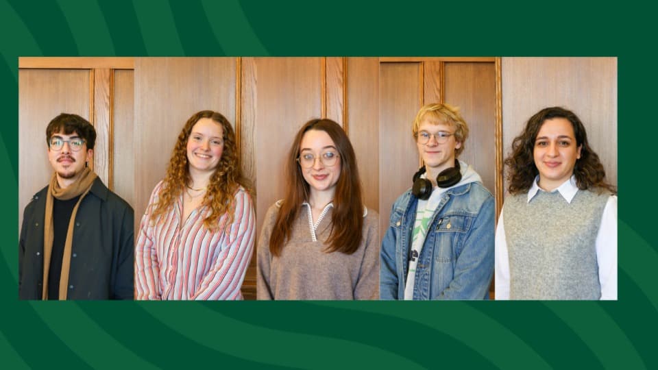 5 LU Arts scholars photographed smiling