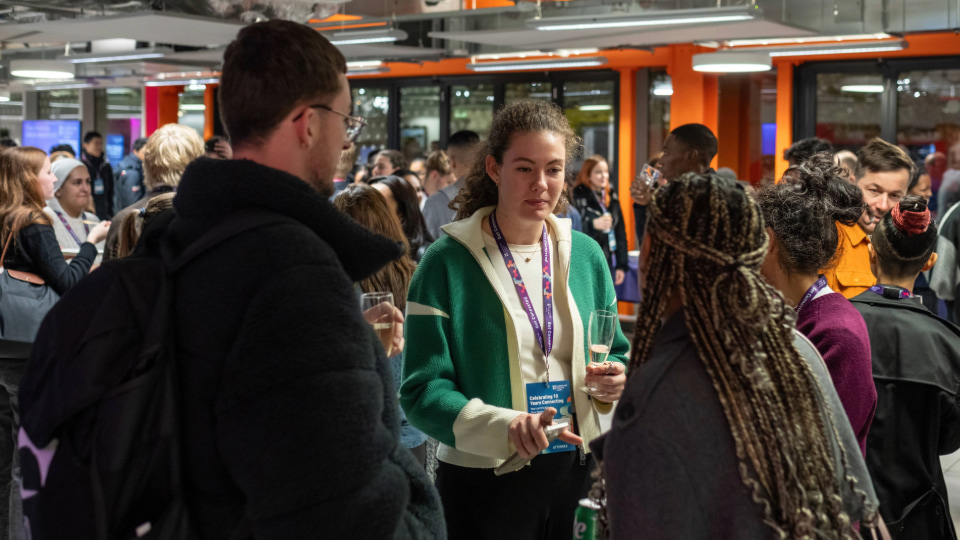 image of students at a careers event