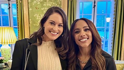 Professor Andrea Geurin and Alex Scott