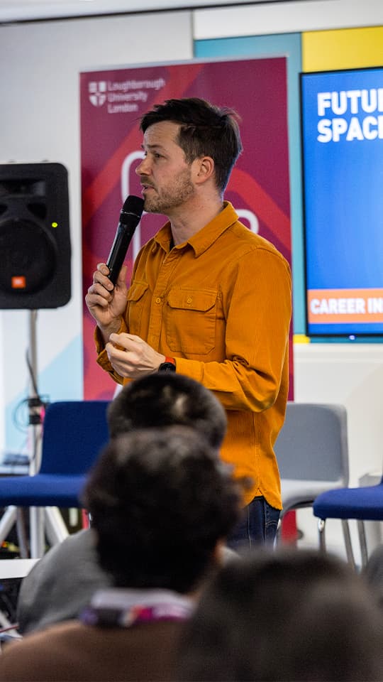 Ben Cole presenting at the Career Insight Event